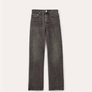 Everlane Cheeky Straight Faded Black Jeans, size 27R